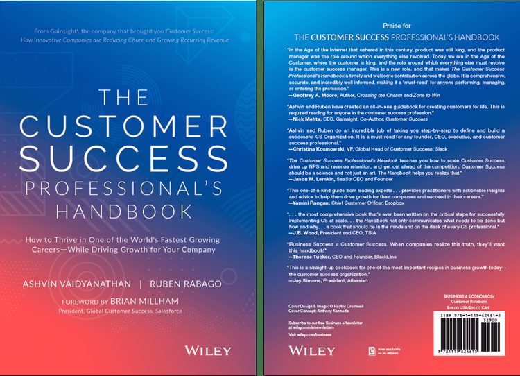 Front and back covers of The Customer Success Professional's Handbook
